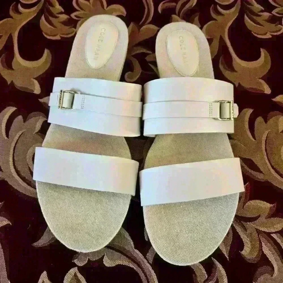Cole Haan Shoes - Cole Haan Feancine Demi Wedge Slide -Size 10B Ivory